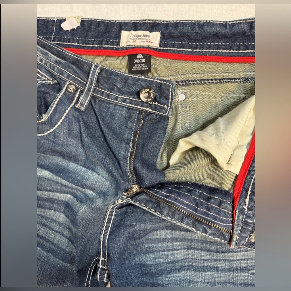 Antique Rivet Men's bootcut Blue Jeans size 34/30 NWT - Picture 8 of 12